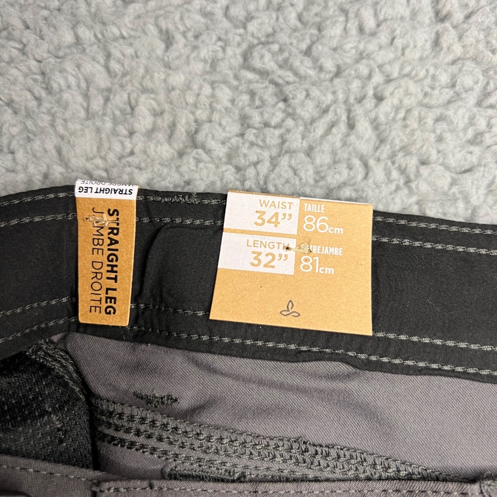 NWT prAna Stretch Zion Pant II Dark Iron 31X32, 34X32 - Picture 7 of 13